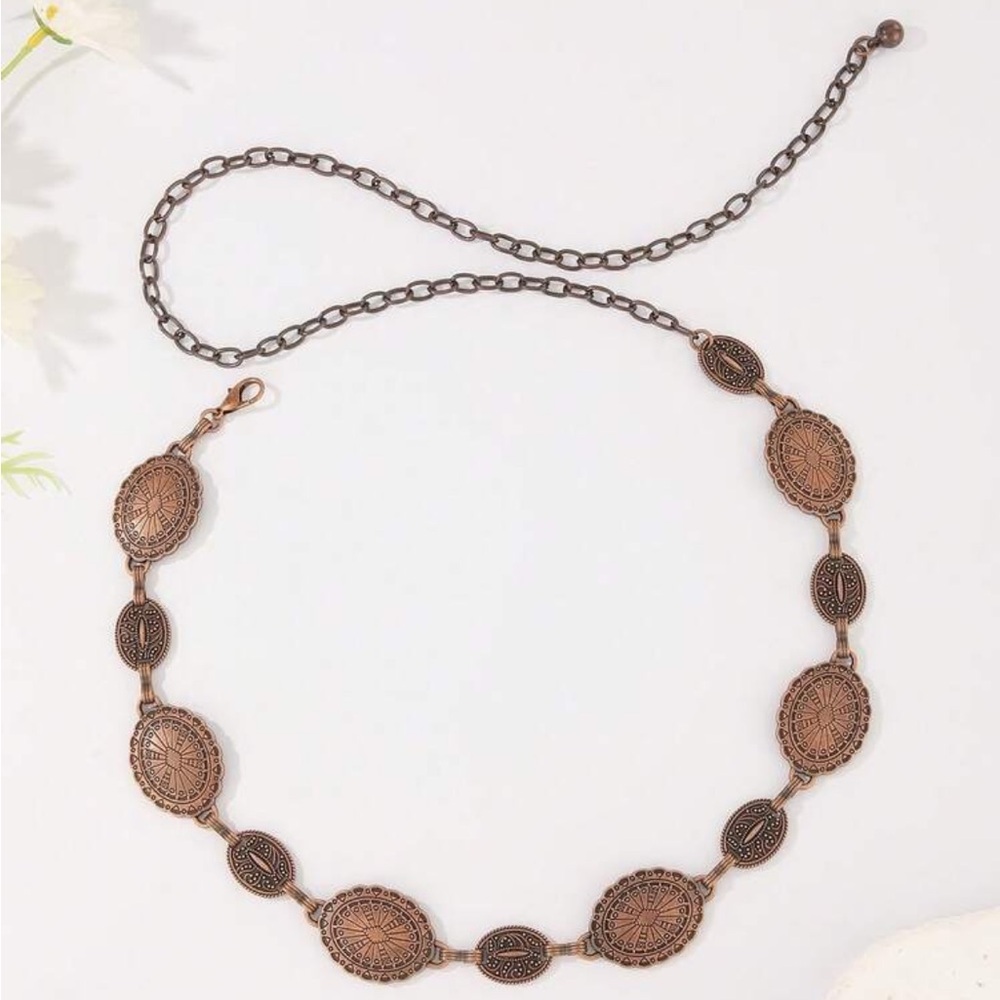 Vintage Bronze Boho Chain Belt NEW 🏷️